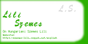 lili szemes business card